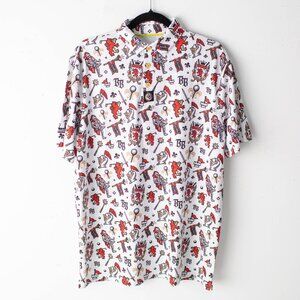 Birdie Boss Polo Shirt Men's XL White Sir Shanksalot Performance Golf